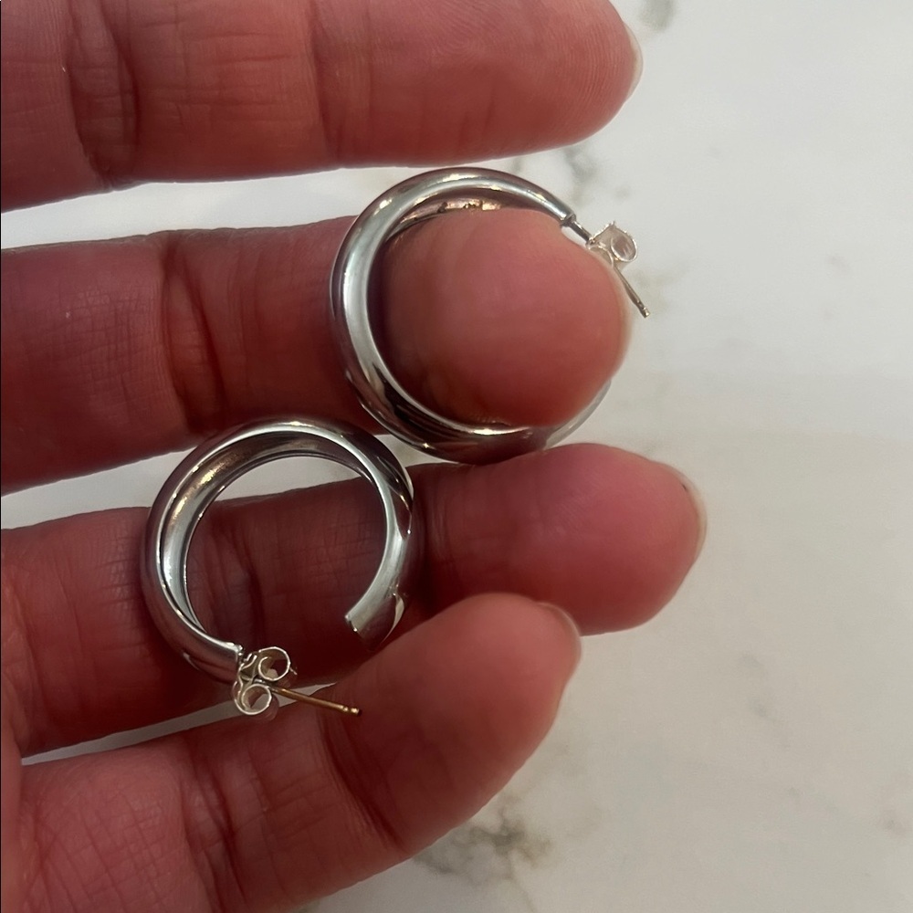 Elegant Silver Hoop Earrings